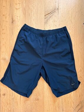 Nike Black Performance Shorts with Yellow Logo